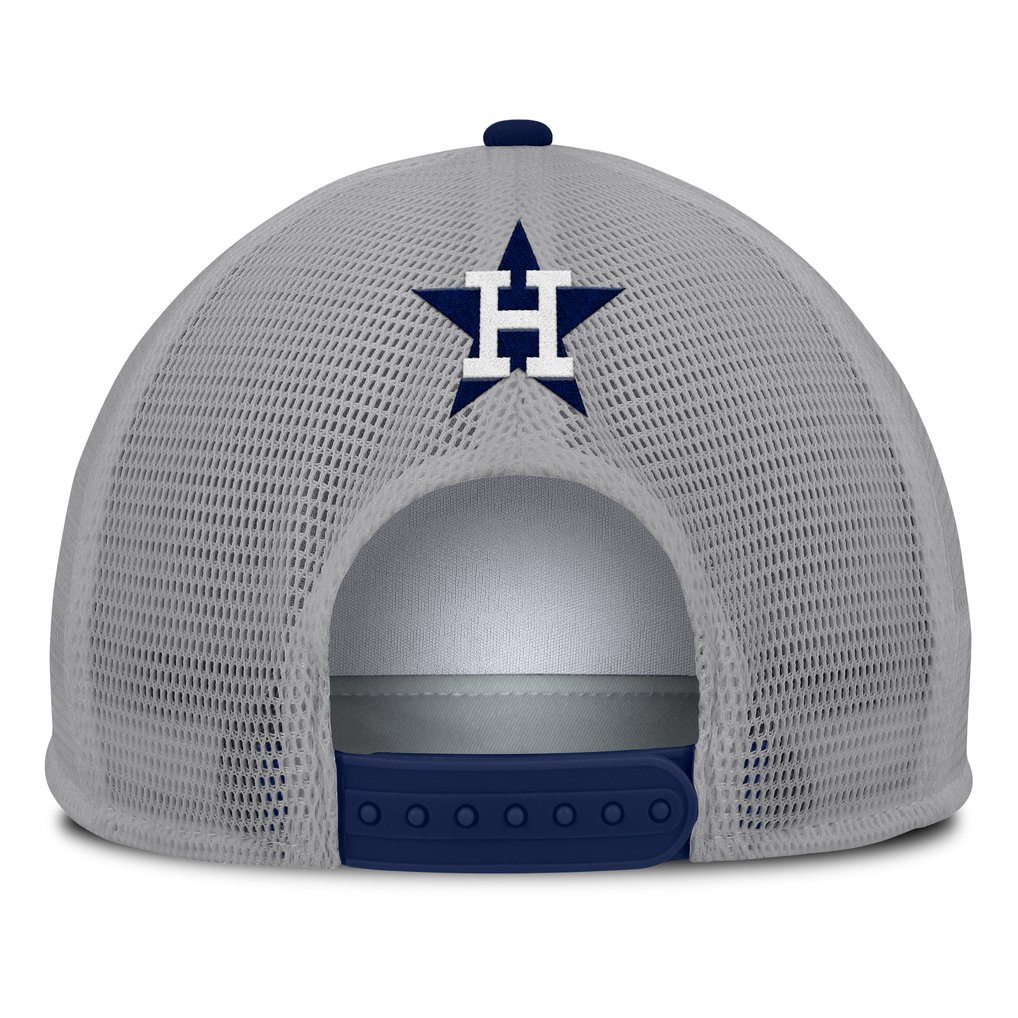 Houston Astros Fanatics Cranked Foam Front Patch Trucker Adjustable Hat - Gray/White