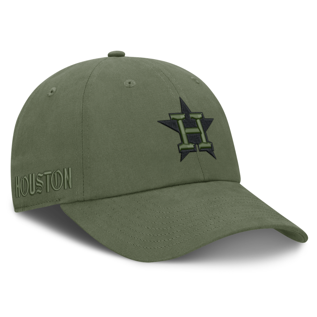  Houston Astros Fanatics Pine Rider Adjustable Hat - Olive