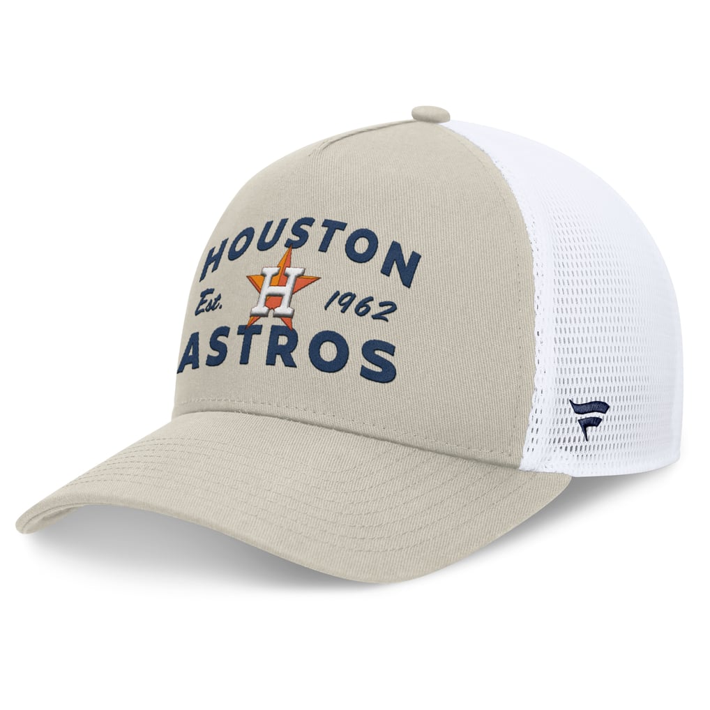Houston Astros Fanatics A-Frame Trucker Adjustable Hat - Stone