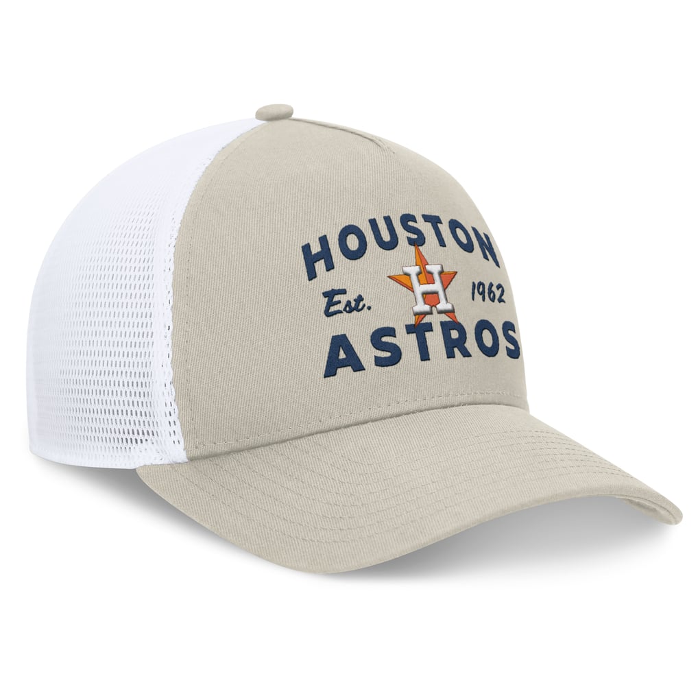 Houston Astros Fanatics A-Frame Trucker Adjustable Hat - Stone