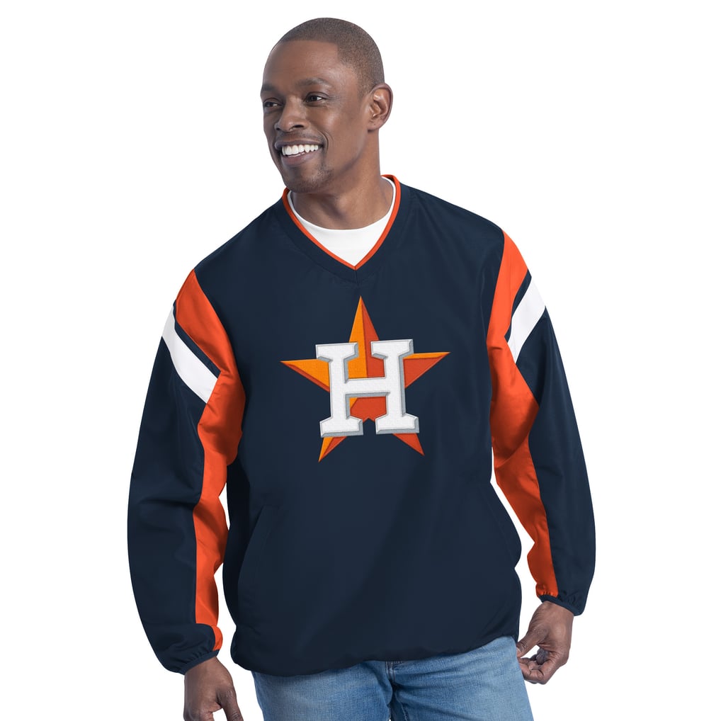 Houston Astros G-III Sports by Carl Banks Double Coverage V-Neck Pullover - Navy