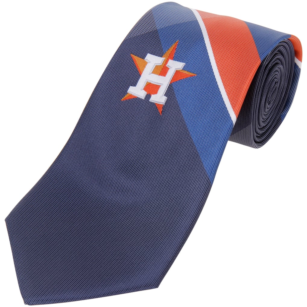 Houston Astros Woven Poly Grid Tie