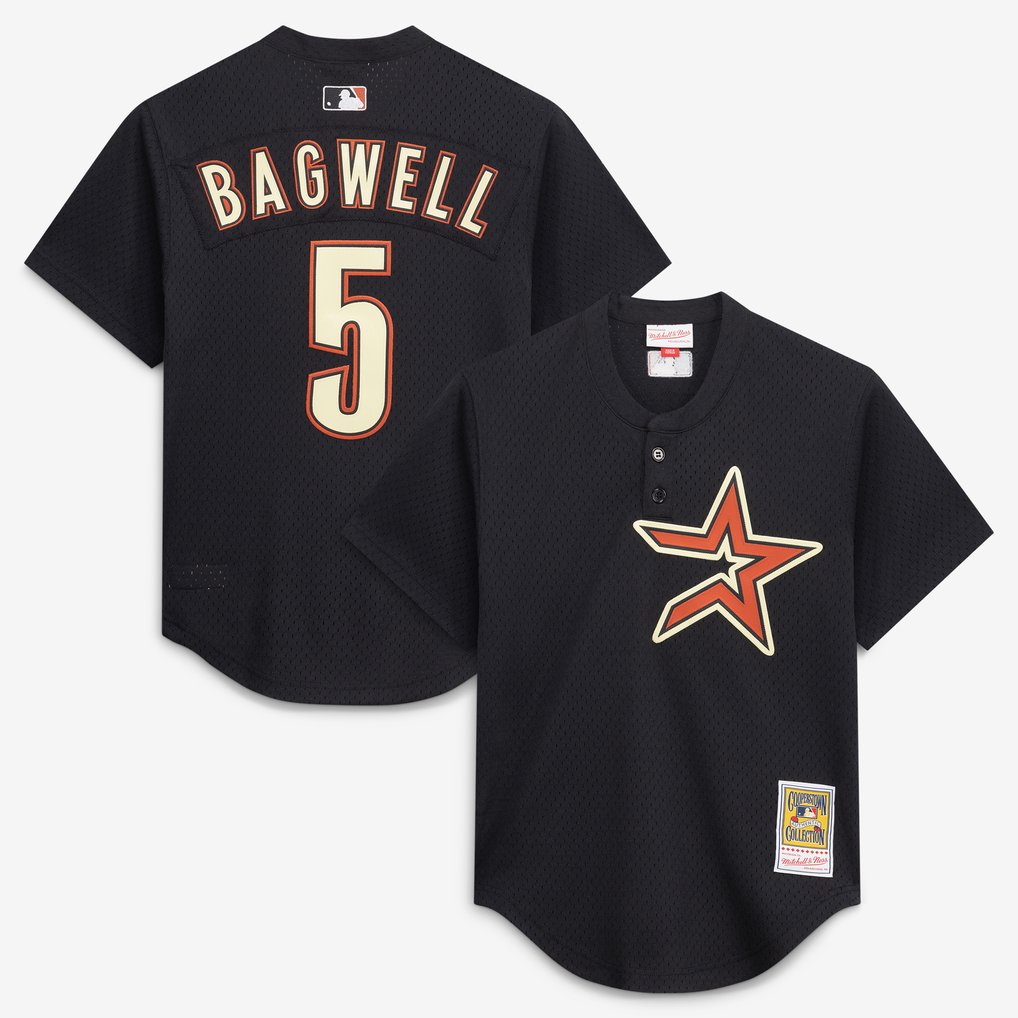 Jeff Bagwell Houston Astros Mitchell & Ness Authentic Batting Practice Jersey - Black
