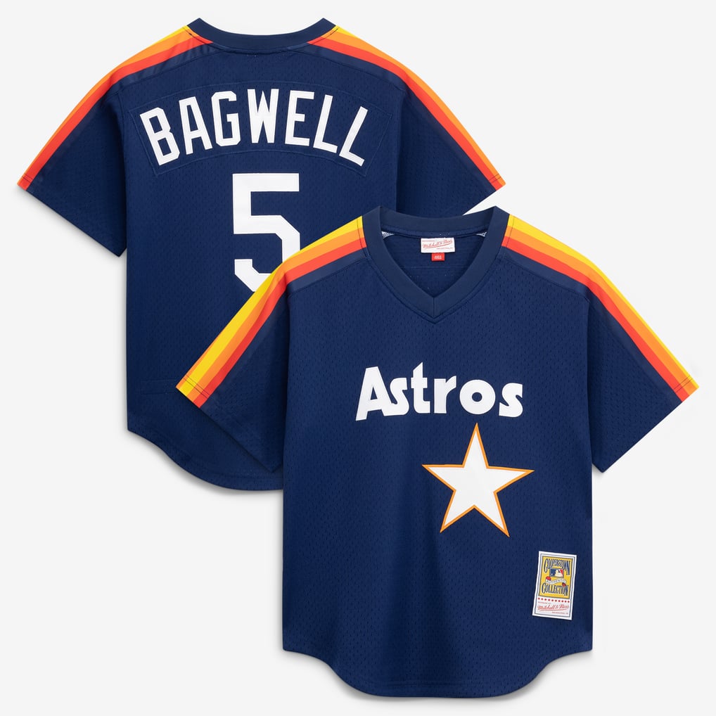 Jeff Bagwell Houston Astros Mitchell & Ness Authentic Batting Practice Jersey - Navy