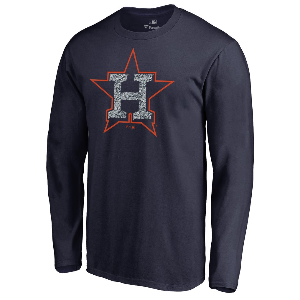 Houston Astros Static Logo Long Sleeve T-Shirt - Navy