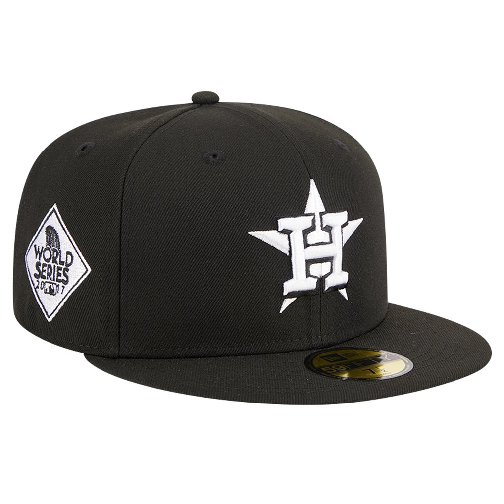 Houston Astros New Era Logo 59FIFTY Fitted Hat - Black