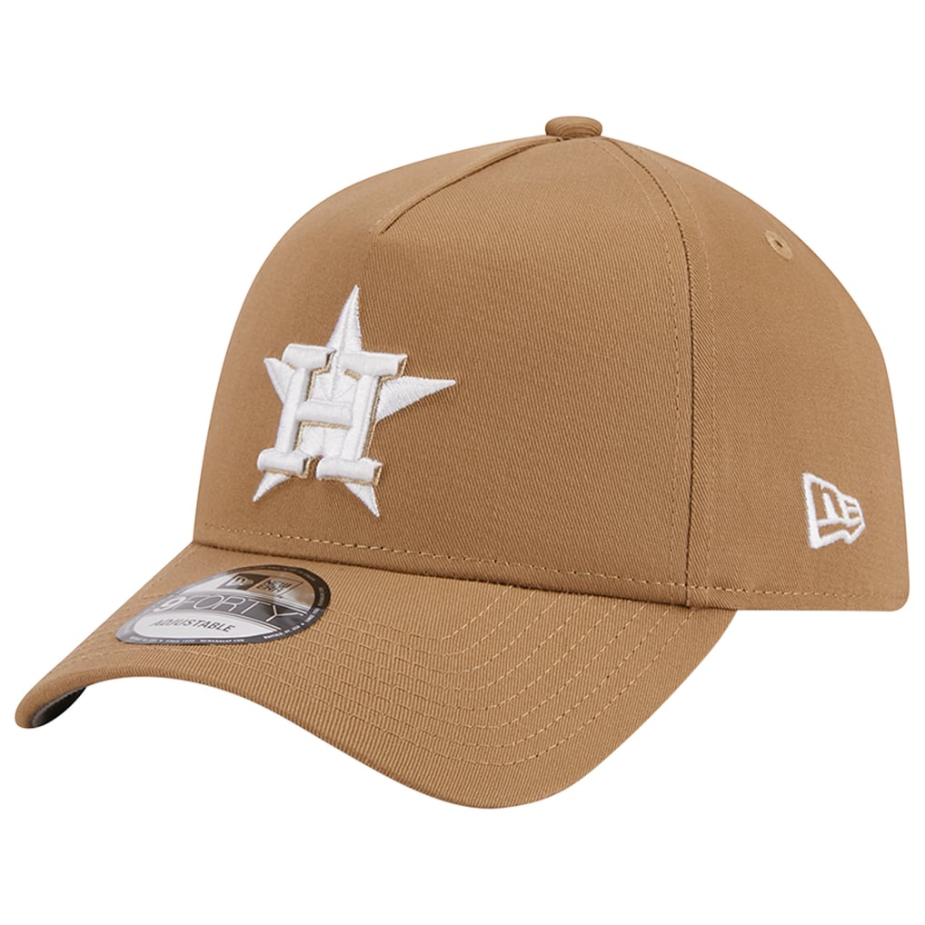 Houston Astros New Era A-Frame 9FORTY Adjustable Hat - Khaki
