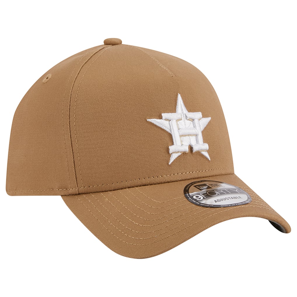 Houston Astros New Era A-Frame 9FORTY Adjustable Hat - Khaki