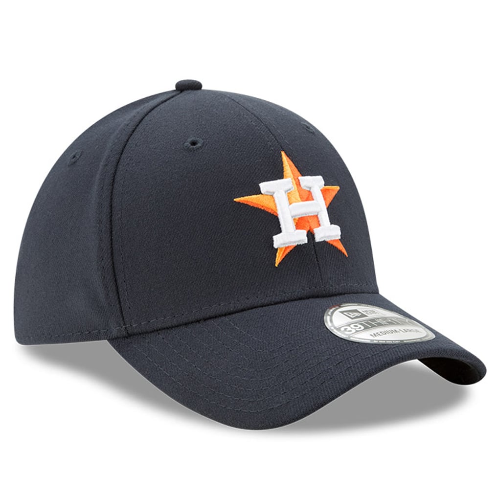 Houston Astros New Era Button Team Classic 39THIRTY Flex Hat - Navy