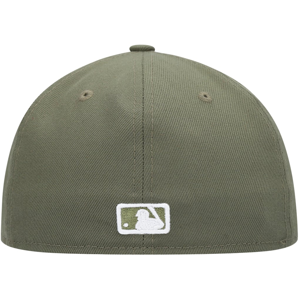Houston Astros New Era White Logo 59FIFTY Fitted Hat - Olive 