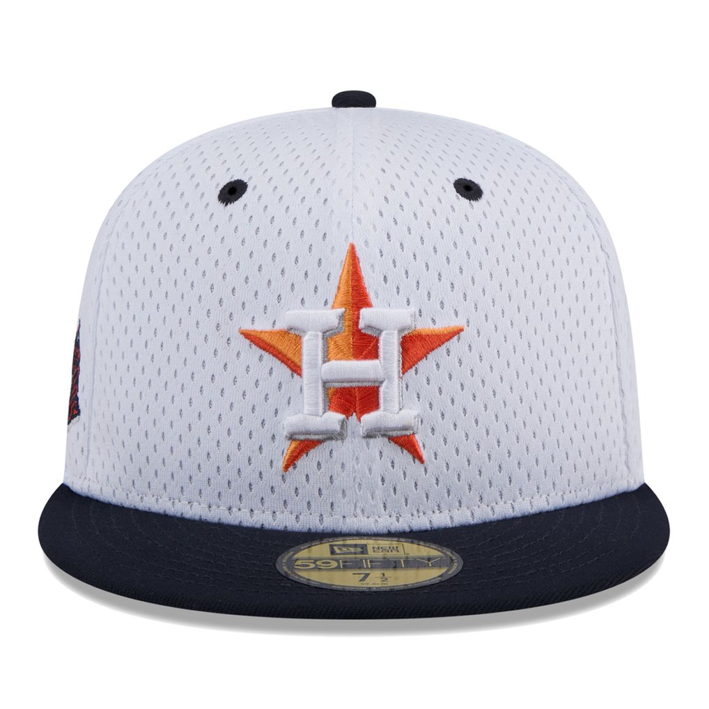 Houston Astros New Era Throwback Mesh 59FIFTY Fitted Hat - White