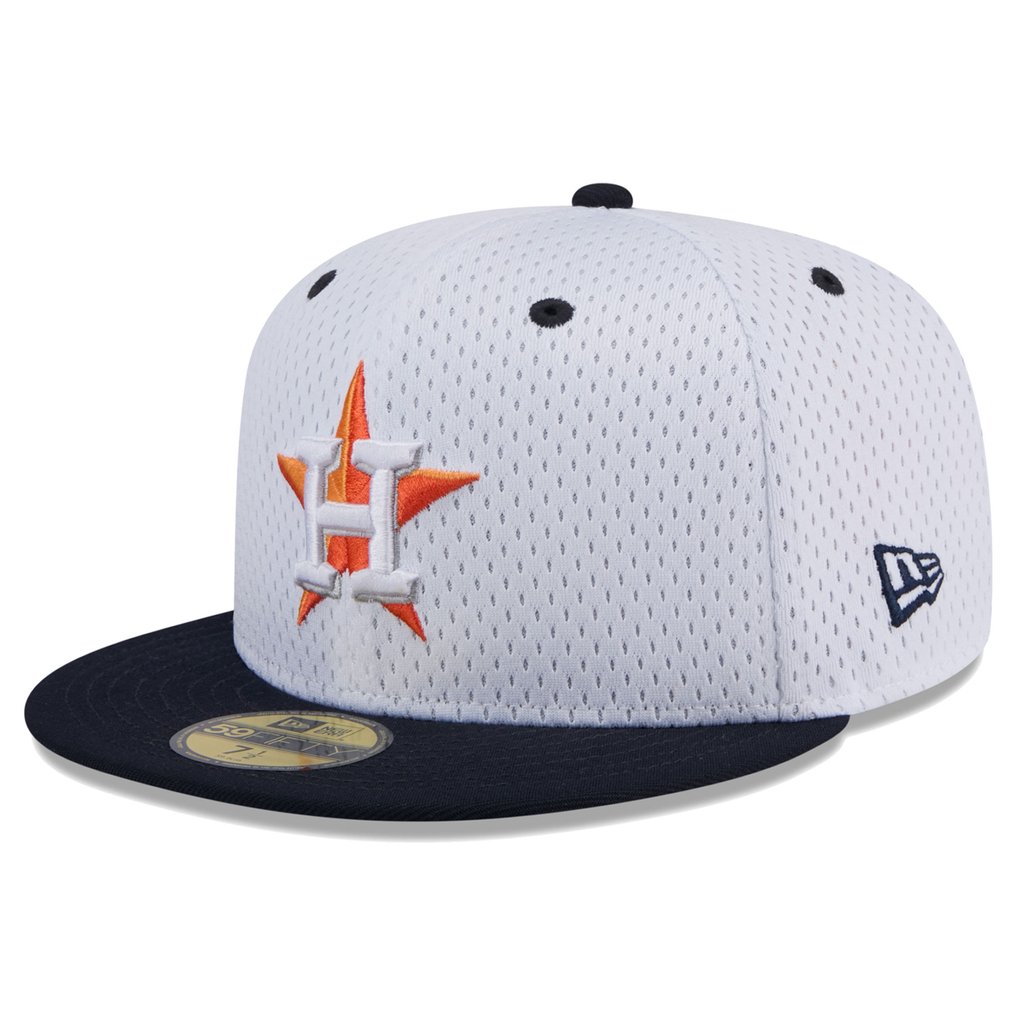 Houston Astros New Era Throwback Mesh 59FIFTY Fitted Hat - White