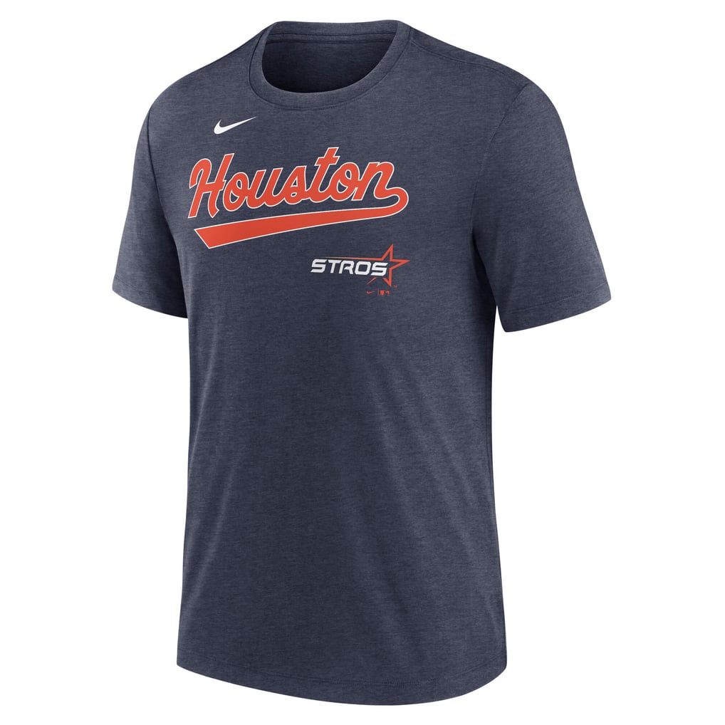 Houston Astros Nike City Connect Script Tri-Blend T-Shirt - Heather Navy