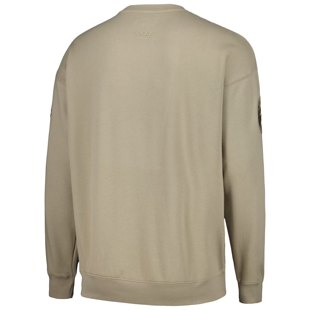 Houston Astros Pro Standard Neutral Drop Shoulder Pullover Sweatshirt - Pewter
