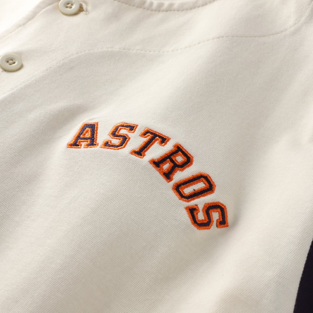 Houston Astros Profile Big & Tall Full-Button Jersey - Cream