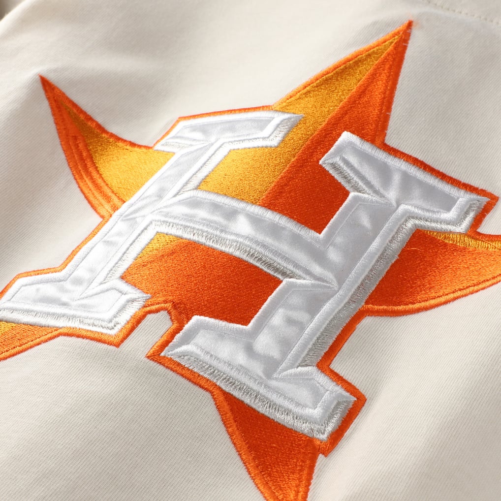  Houston Astros Profile Big & Tall Full-Button Jersey - Cream