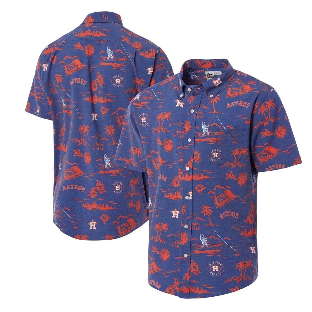 Houston Astros Reyn Spooner Big & Tall Kekai Performance Tri-Blend Button-Down Shirt - Navy