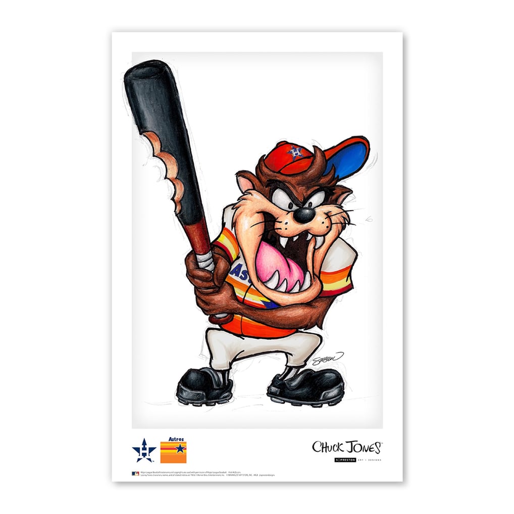 Tasmanian Devil Houston Astros 11" x 17" Poster Print