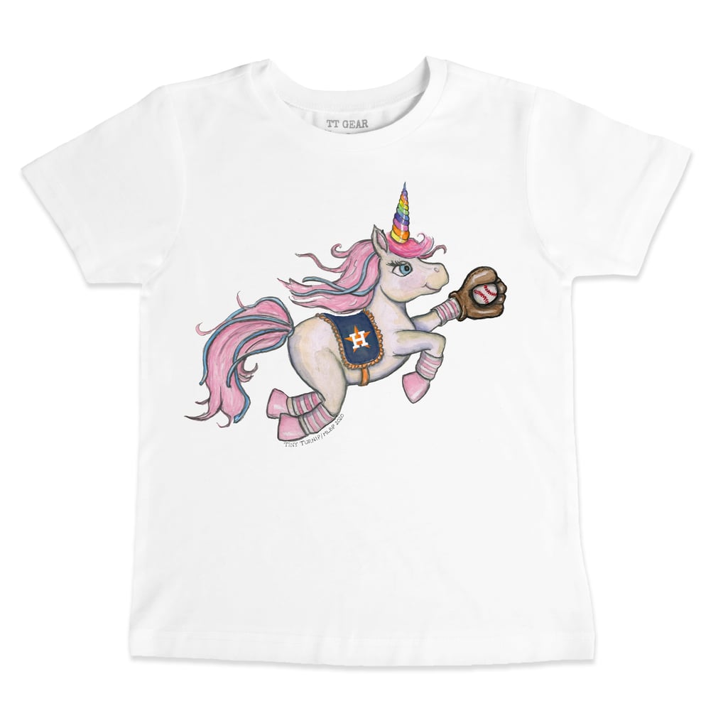Houston Astros Tiny Turnip Toddler Unicorn T-Shirt - White