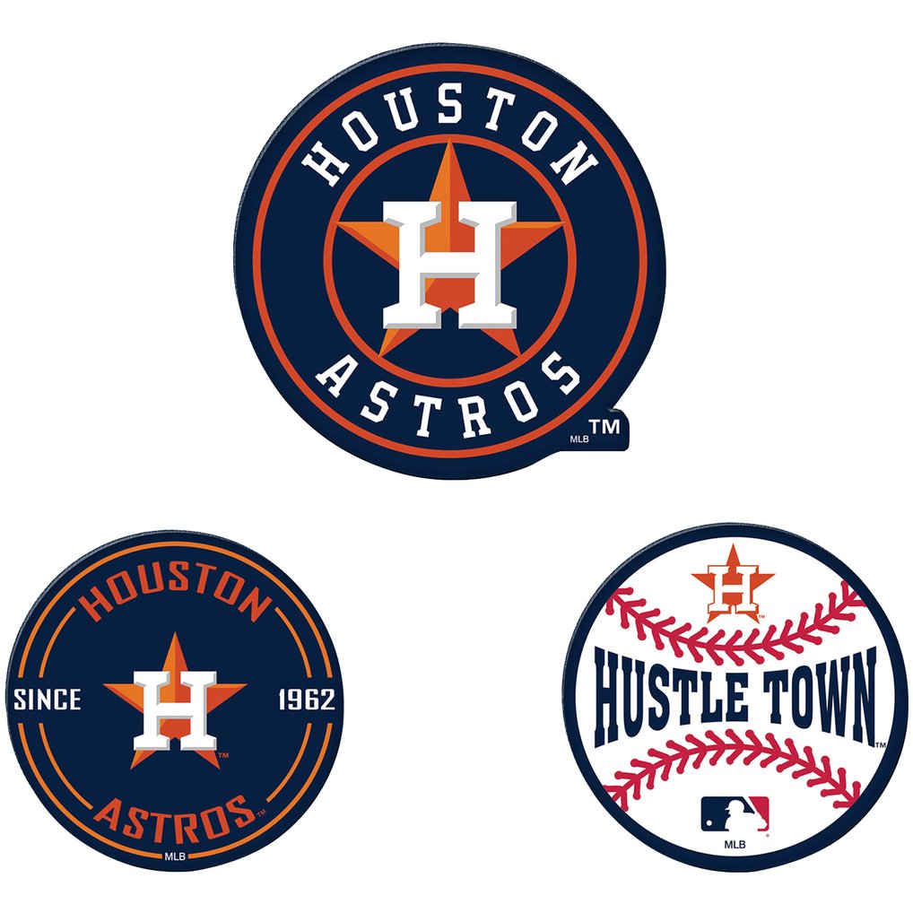  Houston Astros WinCraft 3-Pack Premium Fridge Magnet Set