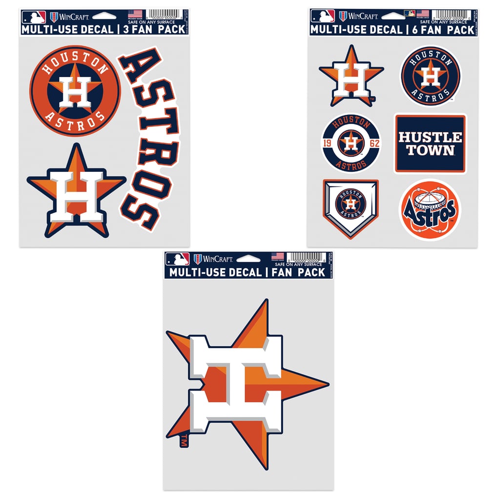 Houston Astros WinCraft Three-Pack Fan Decal Set