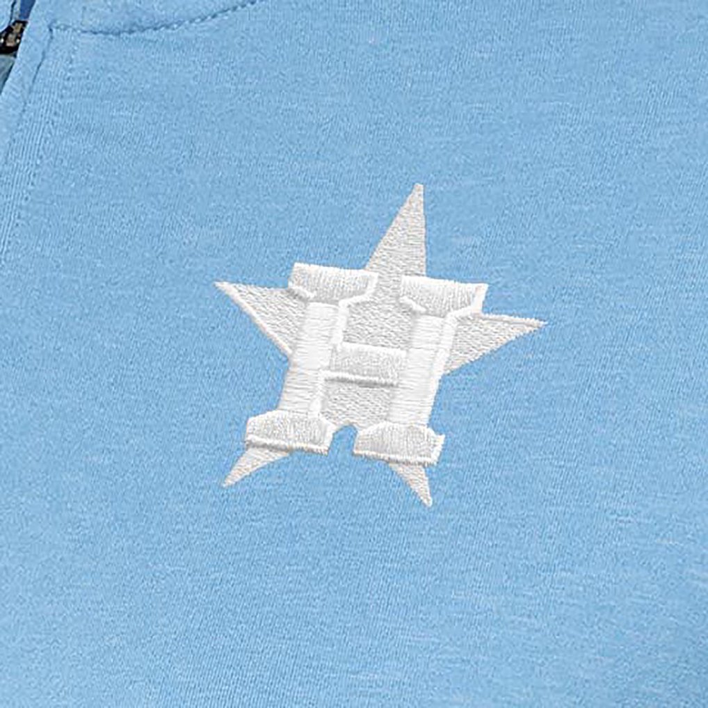  Houston Astros Antigua Women's Mentor Quarter-Zip Pullover Top - Light Blue