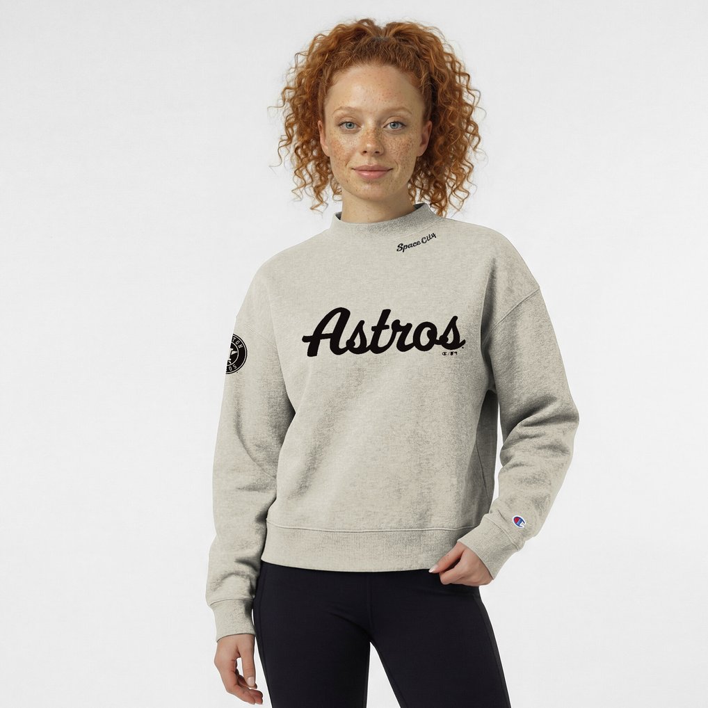 Houston Astros Champion Women's Triumph Tri-Blend Sweatshirt - Stone