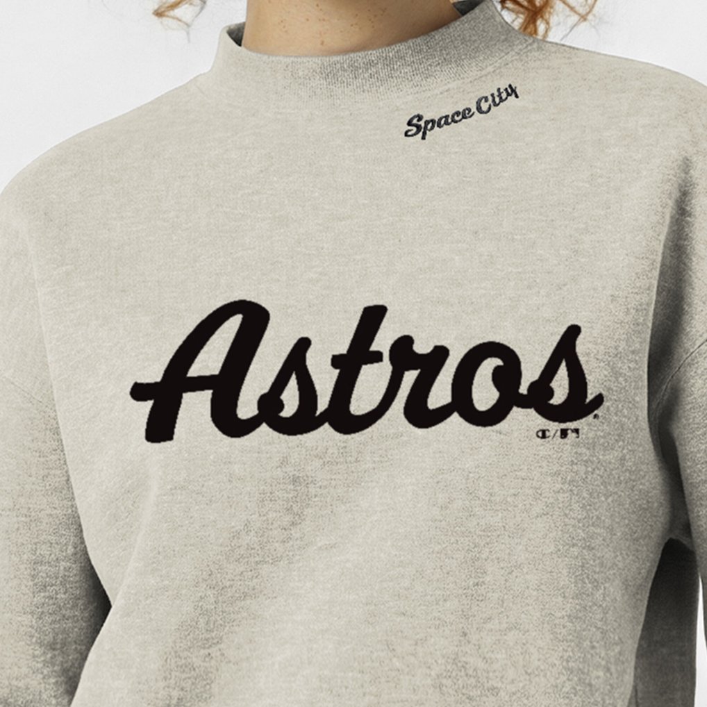 Houston Astros Champion Women's Triumph Tri-Blend Sweatshirt - Stone