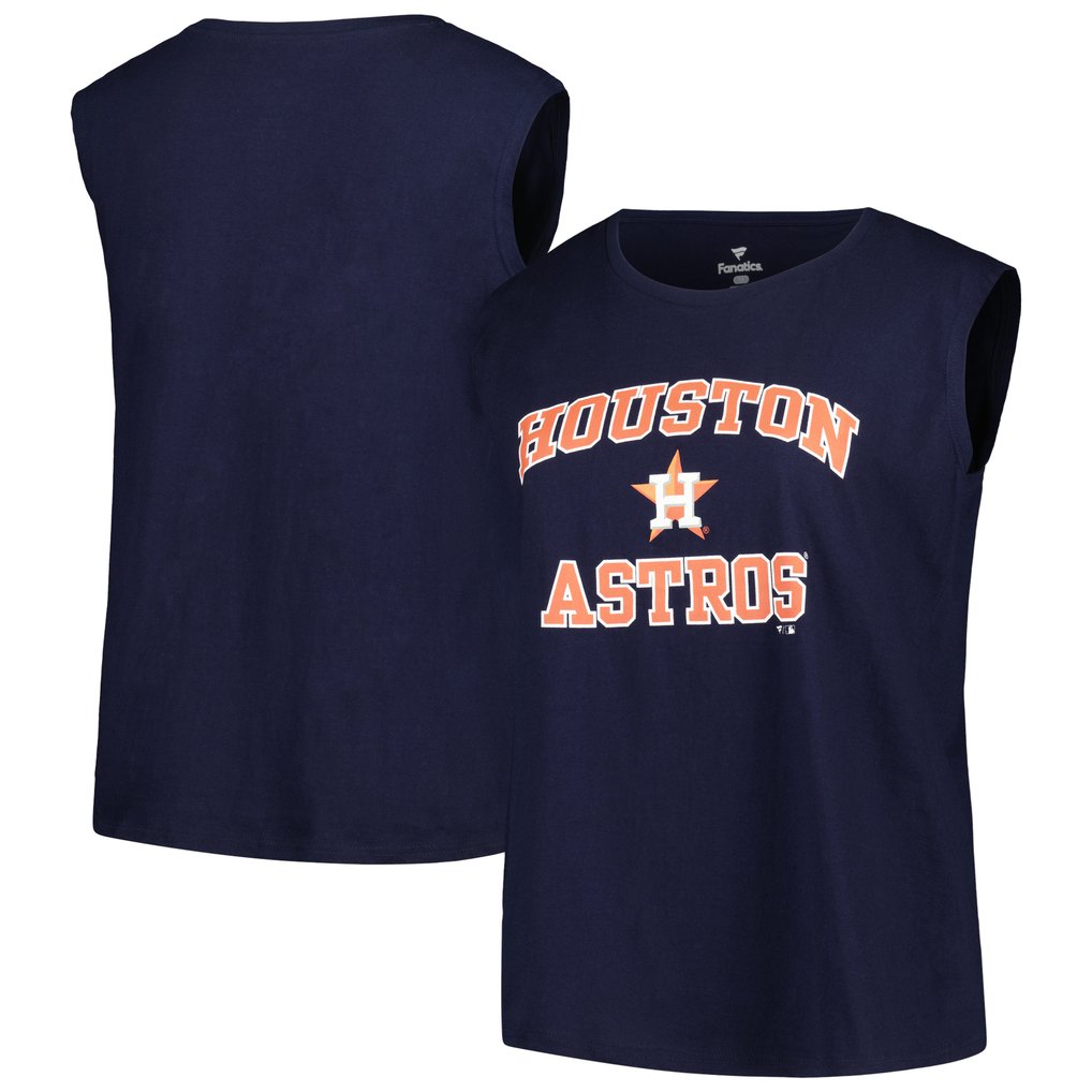 Houston Astros Profile Women's Plus Size Tank Top - Navy