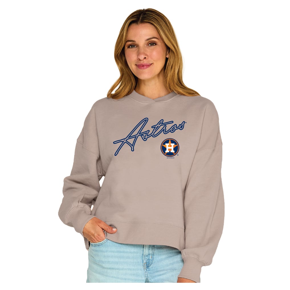  Houston Astros Soft as a Grape Women's Snuggly Sweatshirt - Tan