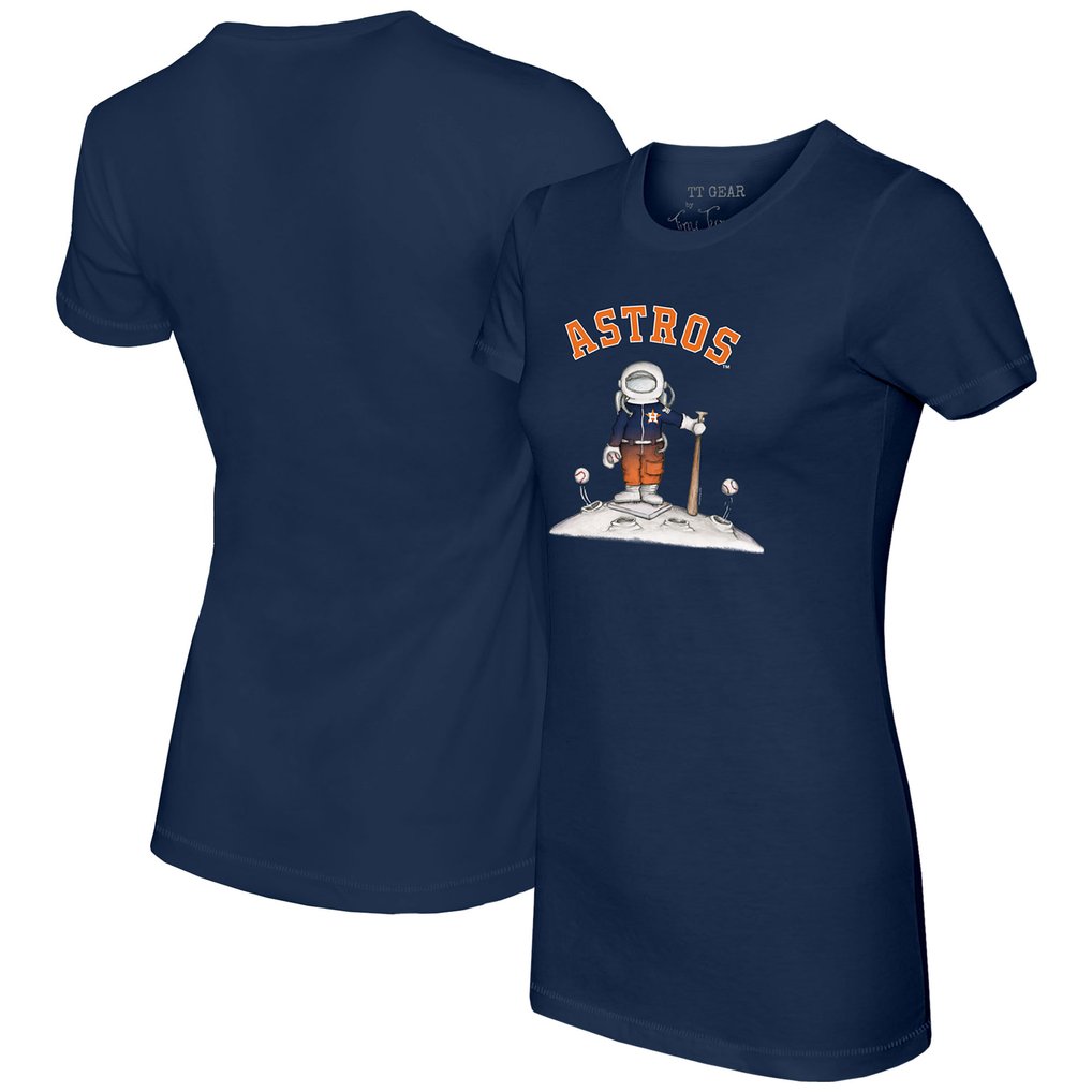 Houston Astros Tiny Turnip Women's Astronaut T-Shirt - Navy