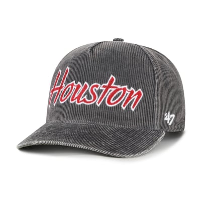  Houston Cougars '47 Reclaim Snow Wash Corduroy Hitch Adjustable Hat - Gray