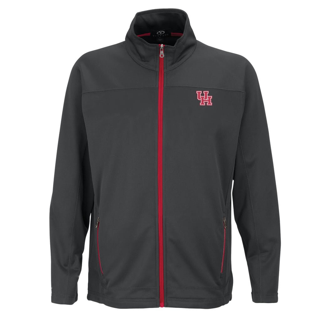 Houston Cougars Brushed Back Micro-Fleece Full-Zip Jacket - Gray