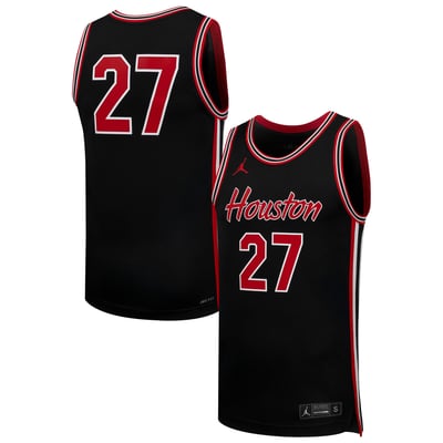 #27 Houston Cougars Jordan Brand Replica Basketball Jersey - Black