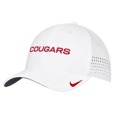 Houston Cougars Nike 2026 On-Field AeroBill SwooshFlex Dri-FIT Hat - White