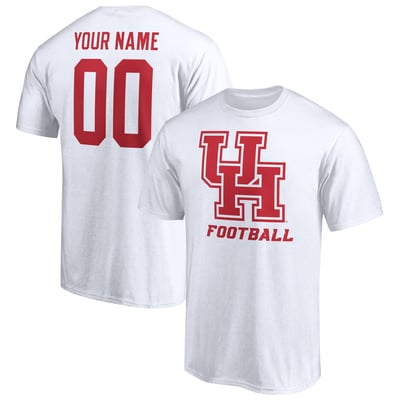 Houston Cougars Personalized Any Name & Number One Color T-Shirt - White