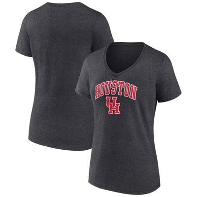 Houston Cougars Women's Campus V-Neck T-Shirt - Charcoal