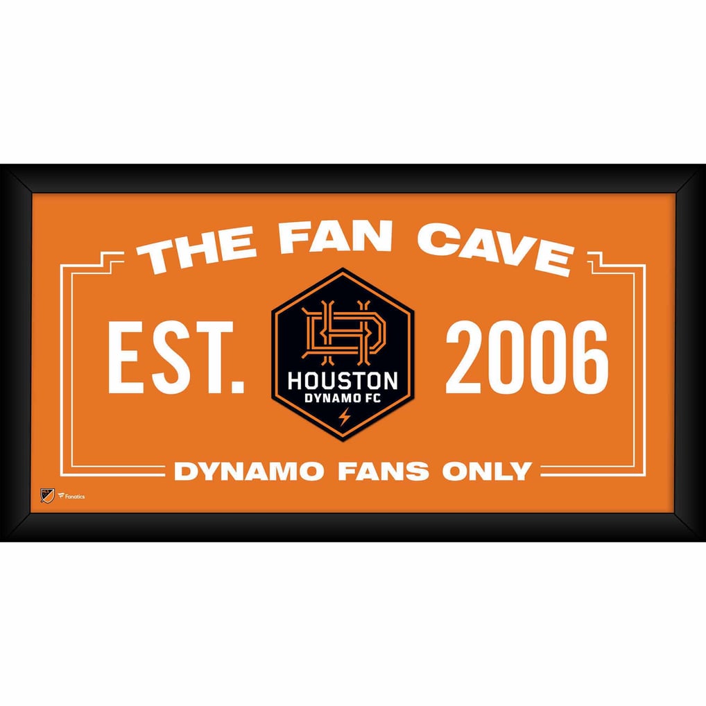 Houston Dynamo Fanatics Authentic Framed 10" x 20" Fan Cave Collage