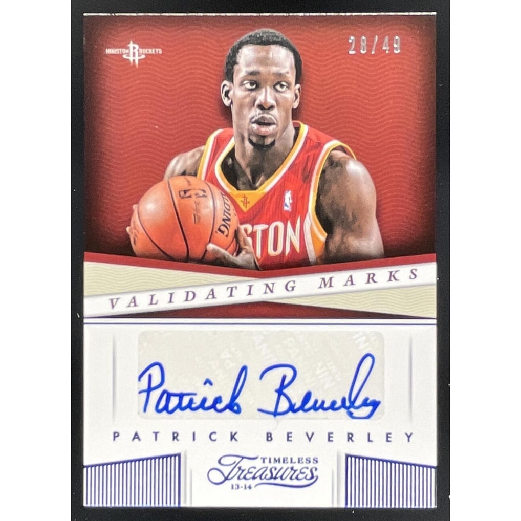 2013 Timeless Treasures Validating Marks Sapphire #38 Patrick Beverley Auto /49