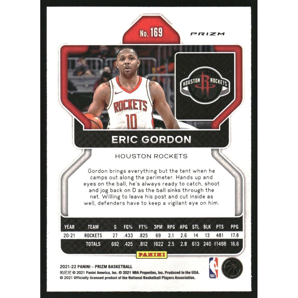 2021-22 Panini Prizm Prizms NBA 75th Anniversary #169 Eric Gordon