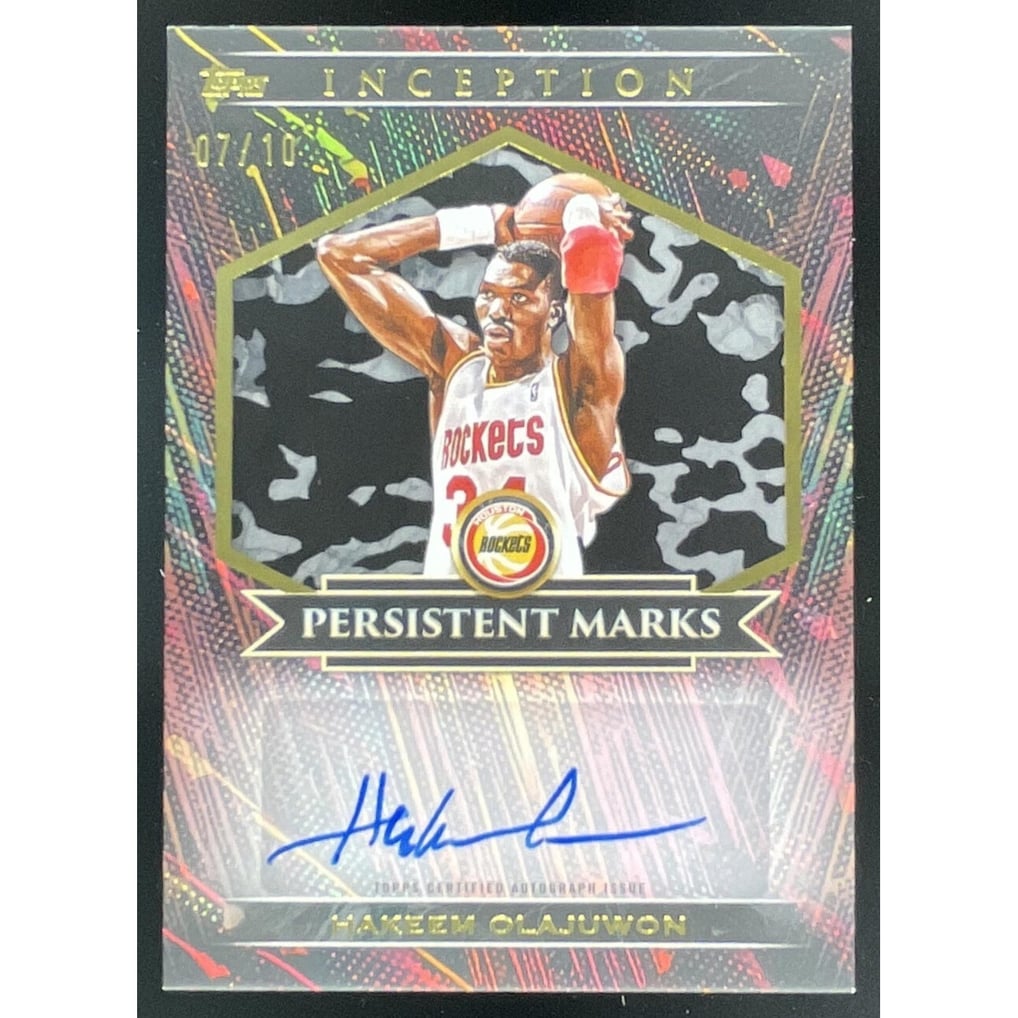 2025-26 Topps Inception Persistent Marks Auto Camo Hakeem Olajuwon Auto /10