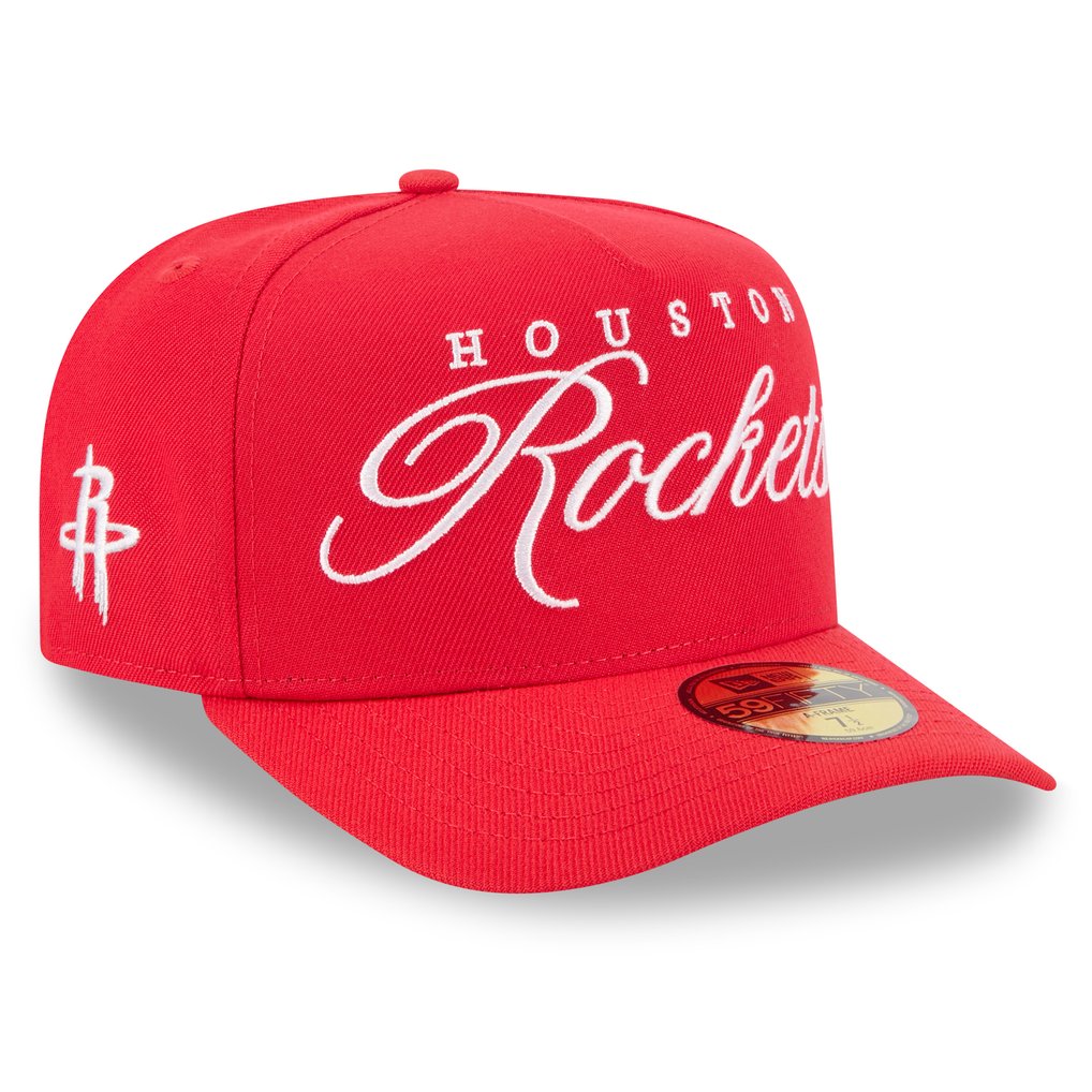 Houston Rockets New Era 2025 NBA Draft A-Frame 59FIFTY Fitted Hat - Red