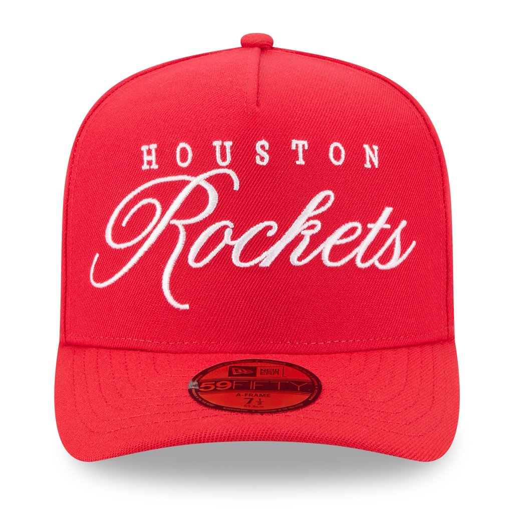 Houston Rockets New Era 2025 NBA Draft A-Frame 59FIFTY Fitted Hat - Red