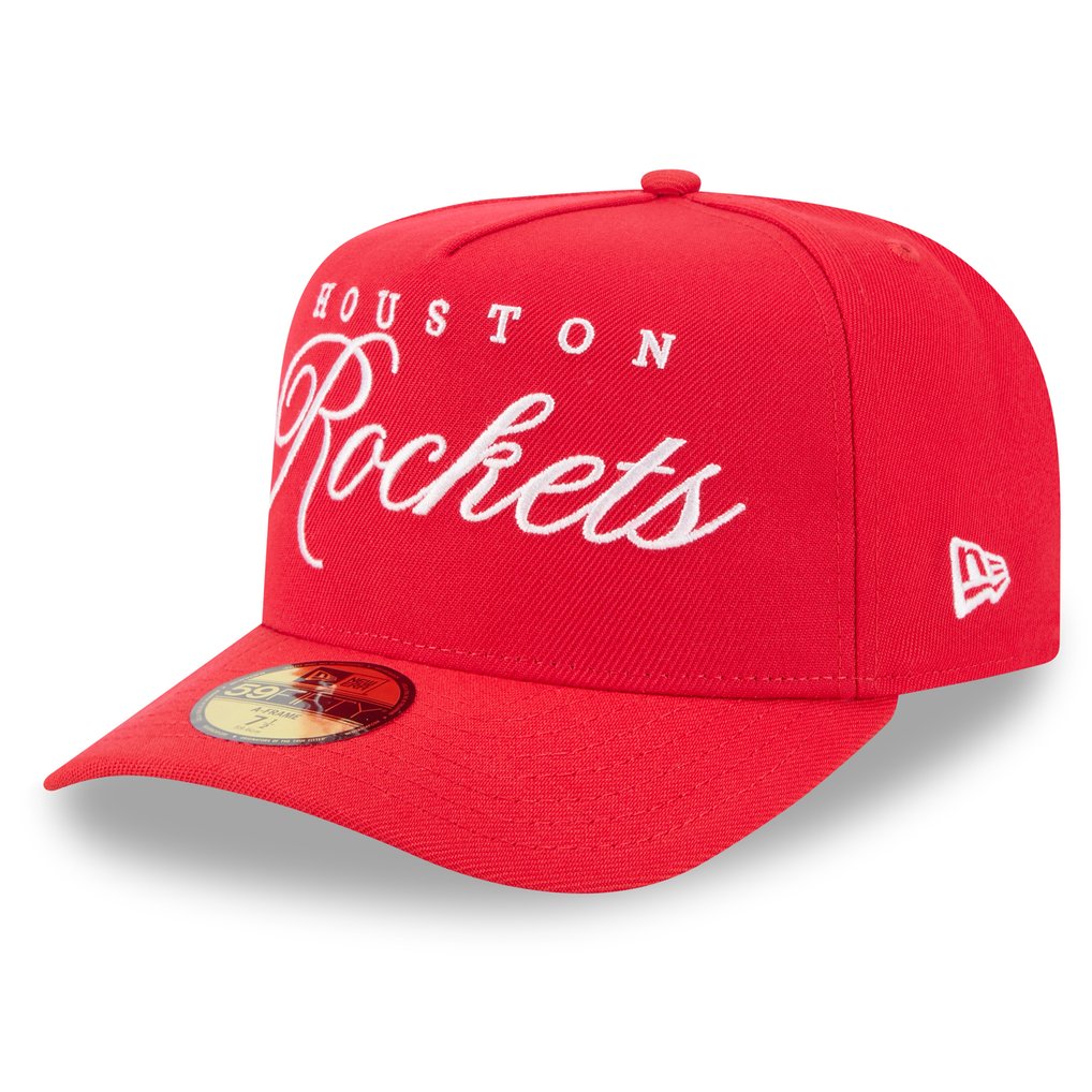Houston Rockets New Era 2025 NBA Draft A-Frame 59FIFTY Fitted Hat - Red