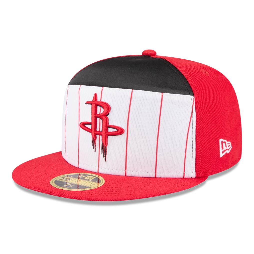  Houston Rockets New Era 2025 NBA Tip Off Split Panel 59FIFTY Fitted Hat - White/Red