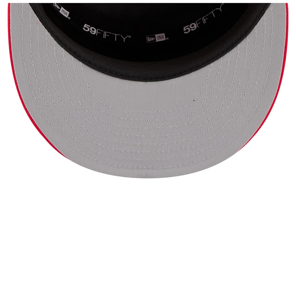  Houston Rockets New Era 2025 NBA Tip Off Split Panel 59FIFTY Fitted Hat - White/Red