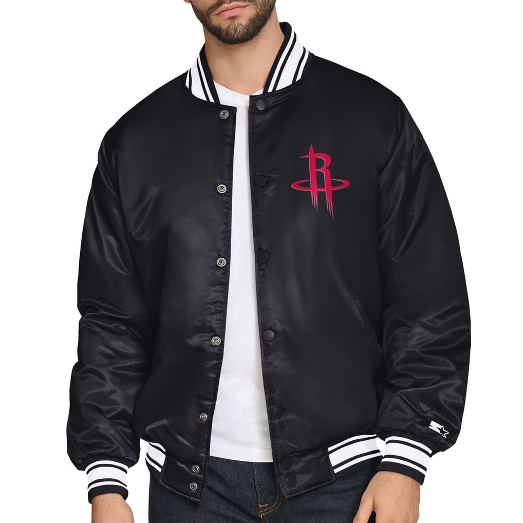  Houston Rockets Starter Triangle Full-Snap Varsity Jacket - Black