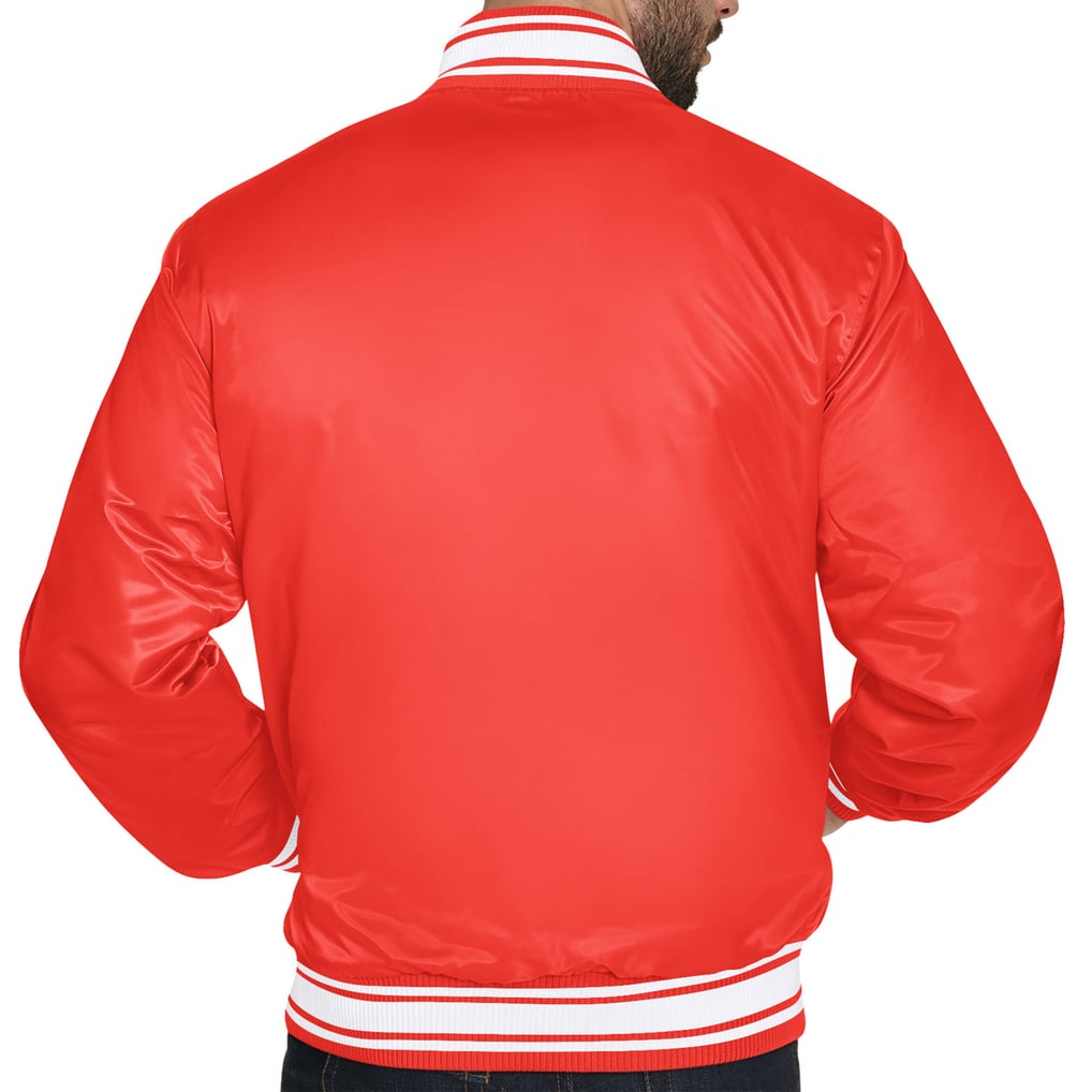 Houston Rockets Starter Printed Team Logo Satin Varsity Full-Snap Jacket - Red