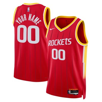  Houston Rockets Nike Unisex Swingman Custom Jersey - Icon Edition  - Red