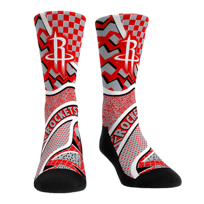 Houston Rockets Rock Em Socks Unisex Ball Pattern Crew Socks
